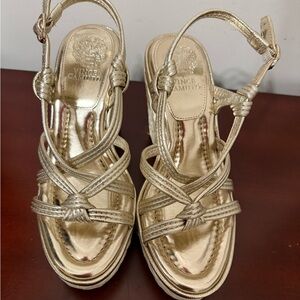 Vince Camuto Metallic Gold Women's Sandals